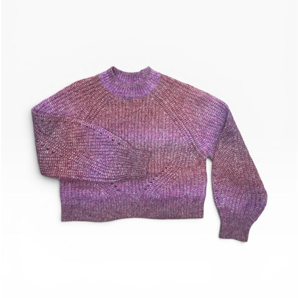 Lovers and Friends Cropped Florissa Ombré Balloon Sleeve Sweater - Picture 1 of 4